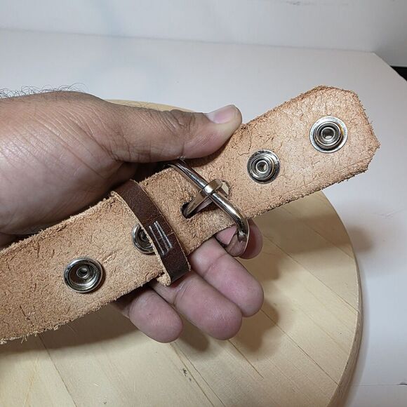 Western Cowgirl Brown Leather Belt Custom Tooled "COUNTRY GIRL HEIDI" Size 38 - Picture 8 of 10